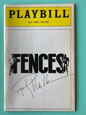 BILLY DEE WILLIAMS (Only) Signed Playbill Fences LYNNE THIGPEN RAY ARANHA 1988